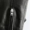 Belted Leather Biker Jacket