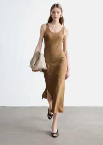 Bias-Cut Midi Dress