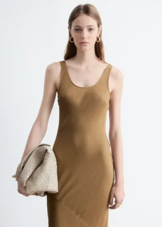 Bias-Cut Midi Dress