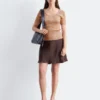 Bias-Cut Viscose Mini Skirt