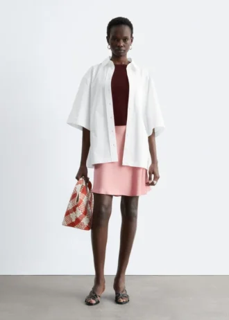 Bias-Cut Viscose Mini Skirt