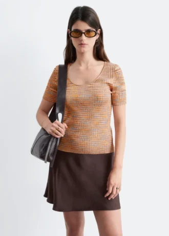 Bias-Cut Viscose Mini Skirt
