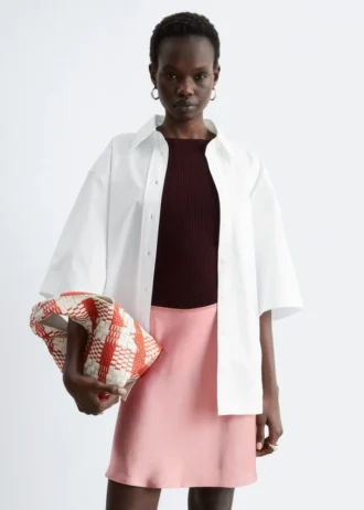 Bias-Cut Viscose Mini Skirt