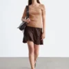 Bias-Cut Viscose Mini Skirt