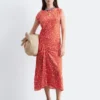 Boat-Neck Midi Dress