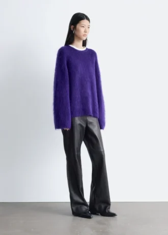Bootcut Leather Trousers