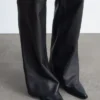 Bootcut Leather Trousers