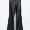 Bootcut Leather Trousers