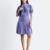 Bow-Neck Mini Dress