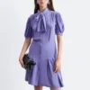 Bow-Neck Mini Dress