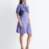 Bow-Neck Mini Dress