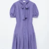 Bow-Neck Mini Dress