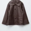 Boxy Nappa Leather Jacket