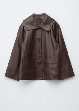 Boxy Nappa Leather Jacket