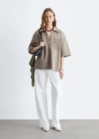 Boxy Short-Sleeve Shirt