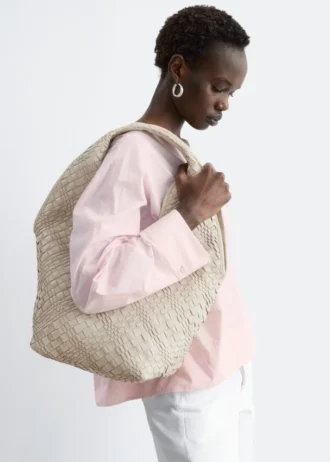 Braided Leather Tote