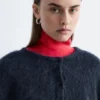 Brushed Mohair-Blend Cardigan