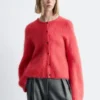 Brushed Mohair-Blend Cardigan
