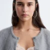 Brushed Mohair-Blend Cardigan
