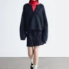Brushed Mohair-Blend Cardigan