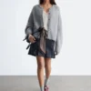 Brushed Mohair-Blend Cardigan