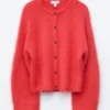 Brushed Mohair-Blend Cardigan