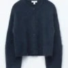 Brushed Mohair-Blend Cardigan