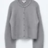Brushed Mohair-Blend Cardigan