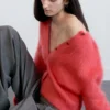 Brushed Mohair-Blend Cardigan