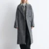 Brushed Wool-Blend Coat