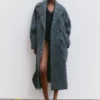 Brushed Wool-Blend Coat