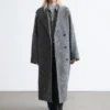 Brushed Wool-Blend Coat