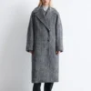 Brushed Wool-Blend Coat