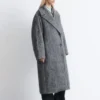 Brushed Wool-Blend Coat