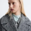 Brushed Wool-Blend Coat