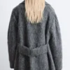 Brushed Wool-Blend Coat