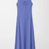 Buckle-Detailed Midi Dress