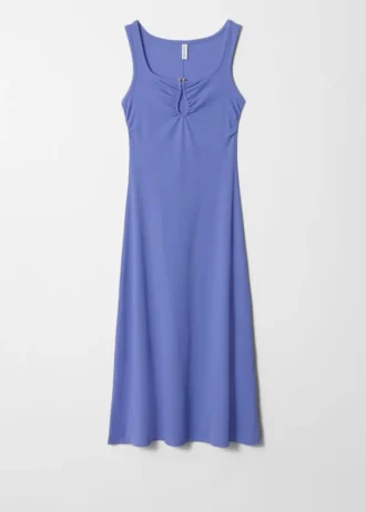 Buckle-Detailed Midi Dress