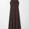 Buckle-Detailed Midi Dress