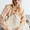 Buckle-Strap Leather Tote