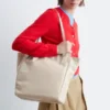 Buckle-Strap Leather Tote