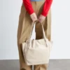 Buckle-Strap Leather Tote