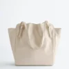 Buckle-Strap Leather Tote