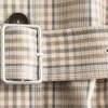 Checked Buckle-Belt Trench Coat