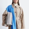 Checked Buckle-Belt Trench Coat