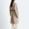 Checked Buckle-Belt Trench Coat