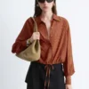 Checked Drawstring Shirt