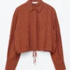 Checked Drawstring Shirt