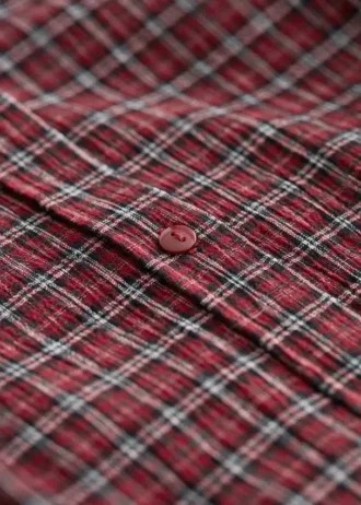 Checked Wide Frill Shirt
