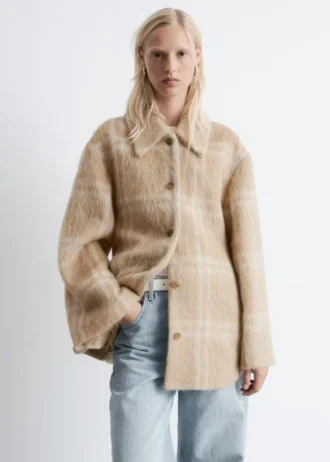 Checked Wool Shirt Jacket